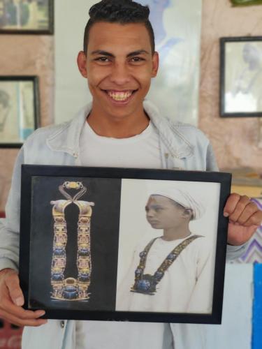 Karim et son grand père qui a découvert la tombe de Toutankhamon